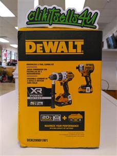 SEALED Dewalt Combo set Hammer Impact drills w batts charger